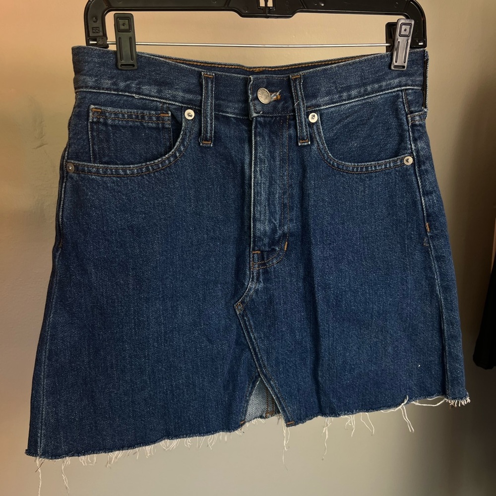 Madewell Rigid Denim A-Line Denim Skirt 25